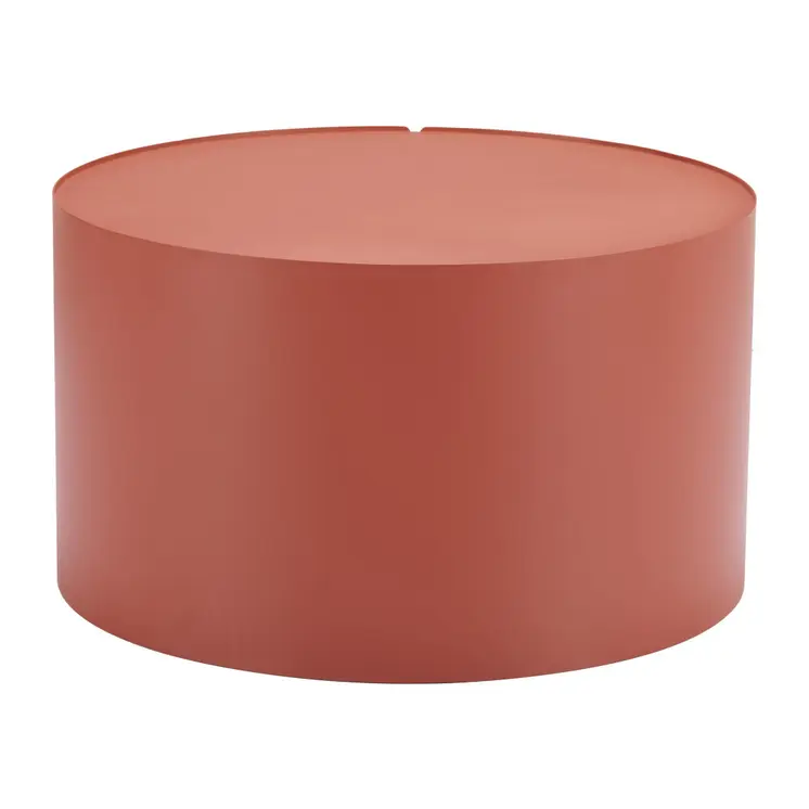 29" Terra Cotta Rounded Aluminum Outdoor Coffee Table
