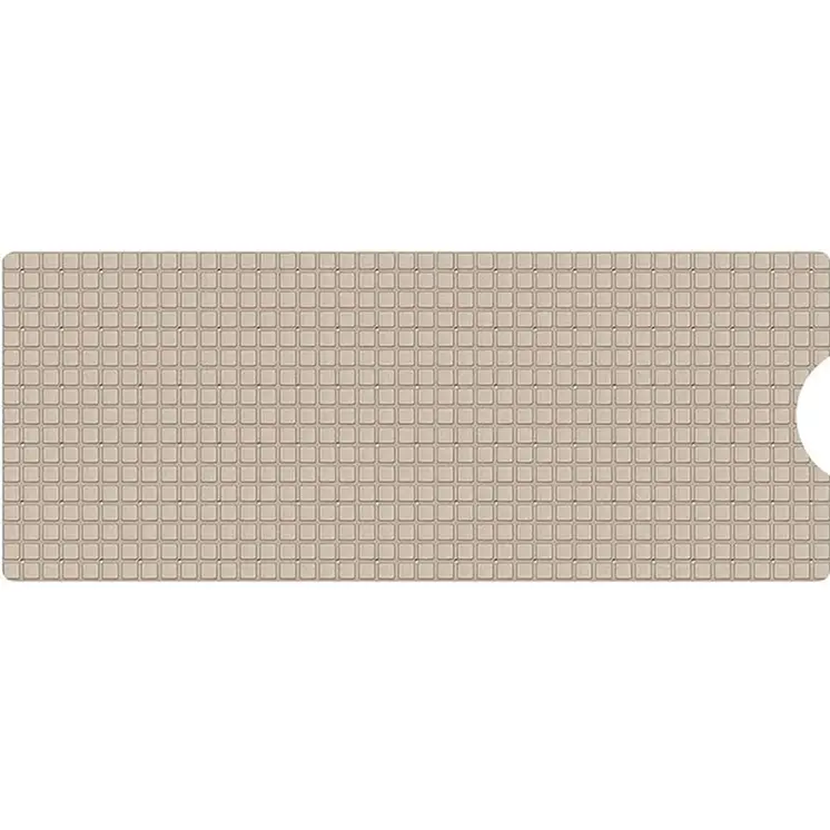 40" Beige Geometric Tiles Non Slip Bathtub Mat