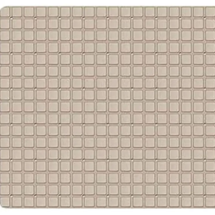 40" Beige Geometric Tiles Non Slip Bathtub Mat