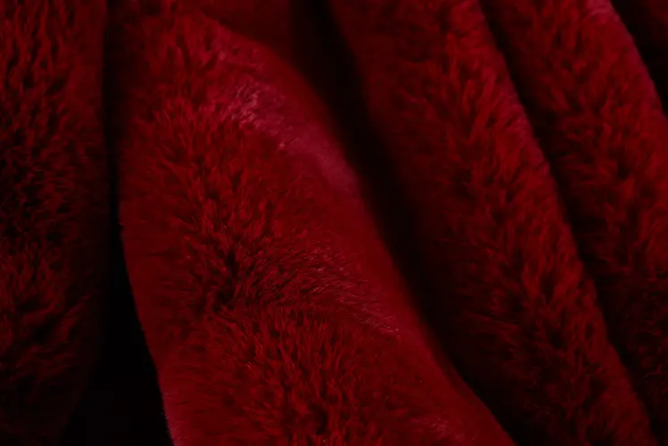 50" X 60" Red Faux Fur Plush Throw Blanket