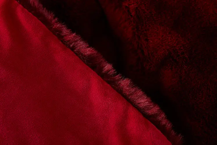 50" X 60" Red Faux Fur Plush Throw Blanket
