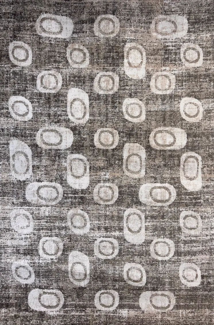 8' X 11' Brown and Beige Abstract Area Rug