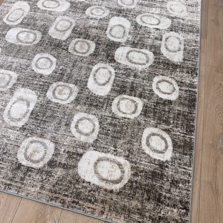8' X 11' Brown and Beige Abstract Area Rug