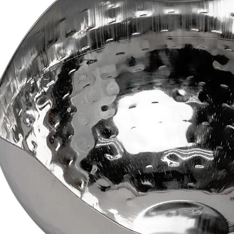 6" Silver Stainless Steel Wavy Edge Organic Shaped Candy or Nut Bowl