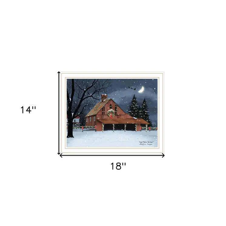 Night Before Christmas White Framed Wall Art