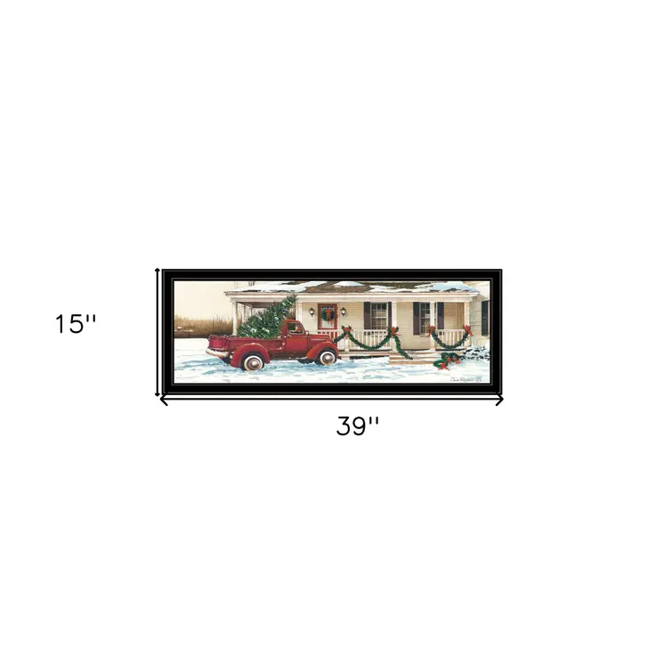 Preparing for Christmas Black Framed Wall Art