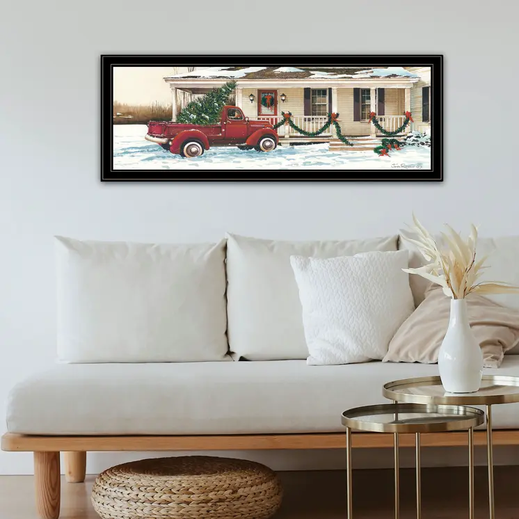 Preparing for Christmas Black Framed Wall Art