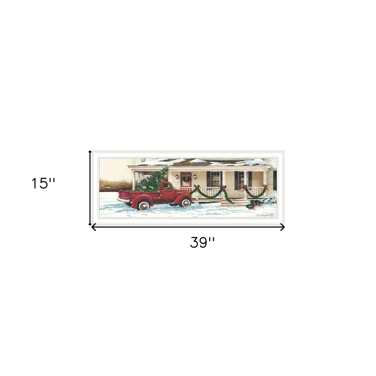 Preparing for Christmas White Framed Wall Art