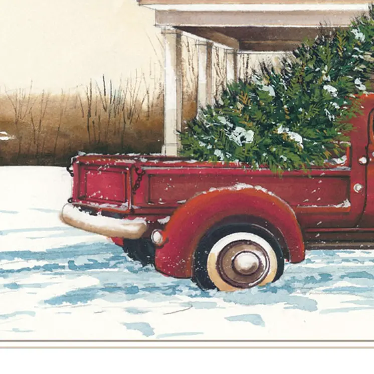 Preparing for Christmas White Framed Wall Art