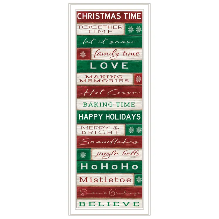 Christmas Time White Framed Wall Art