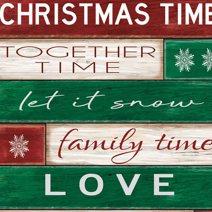 Christmas Time White Framed Wall Art