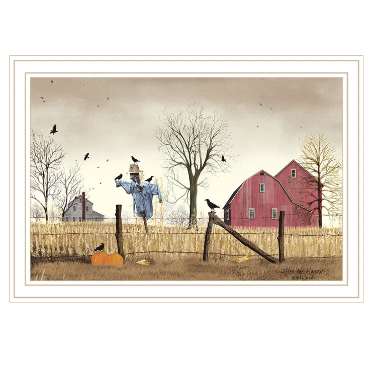 After the Harvest White Framed Wall Art