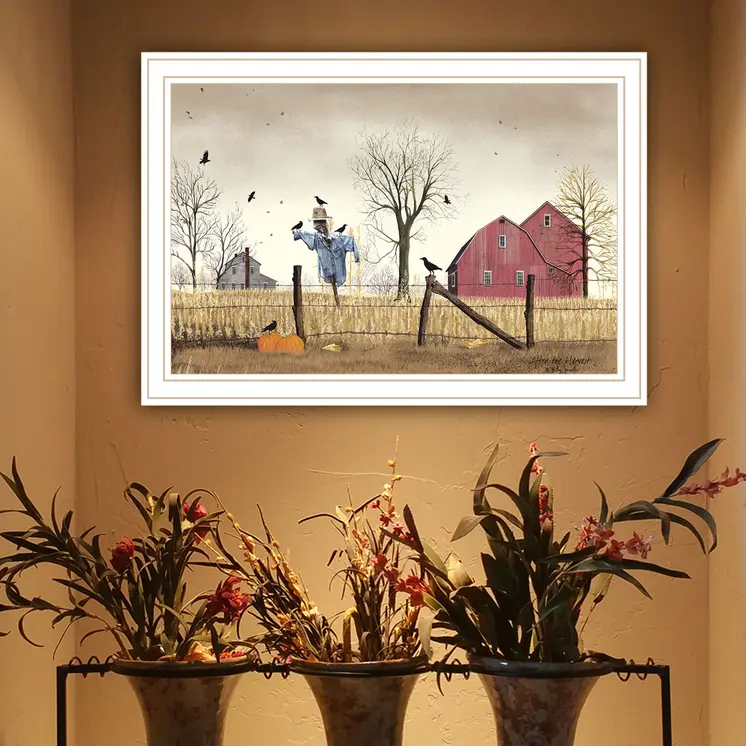 After the Harvest White Framed Wall Art