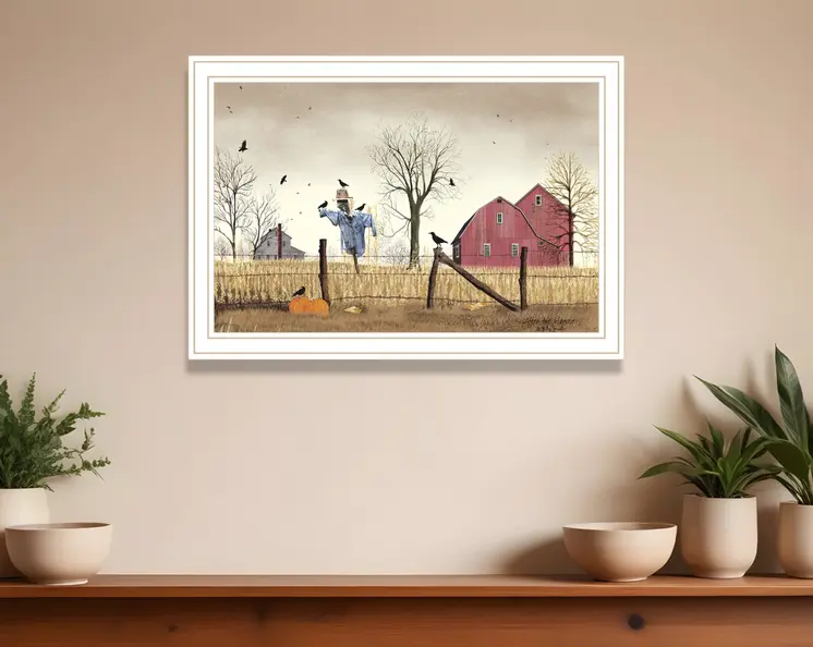 After the Harvest White Framed Wall Art