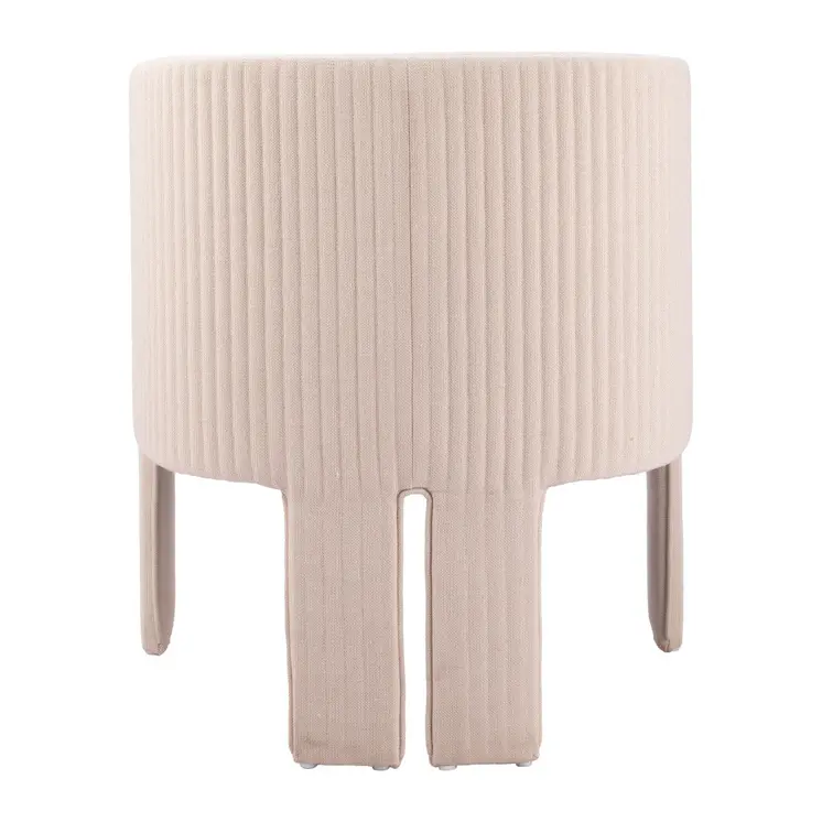 25" Beige Upholstered Arm Chair
