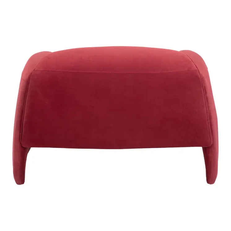 40" Red Velvet Contemporary Arm Chair