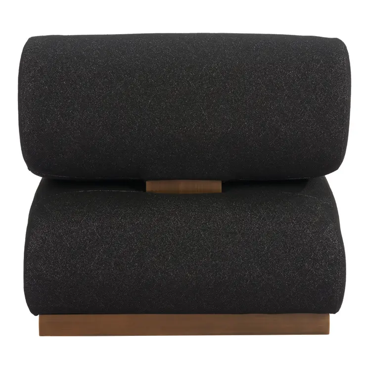 34" Black And Bronze Fabric And Upholstered Side Chair