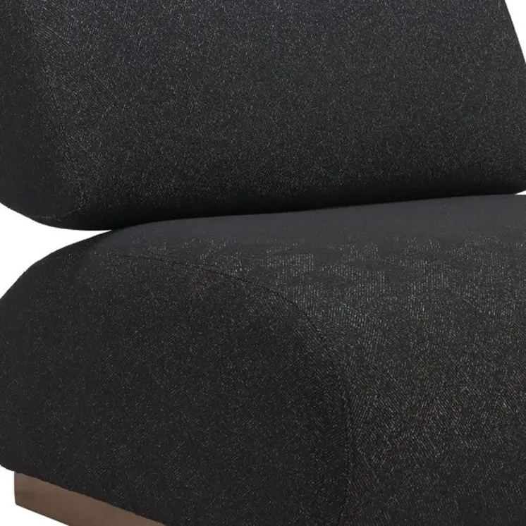 34" Black And Bronze Fabric And Upholstered Side Chair