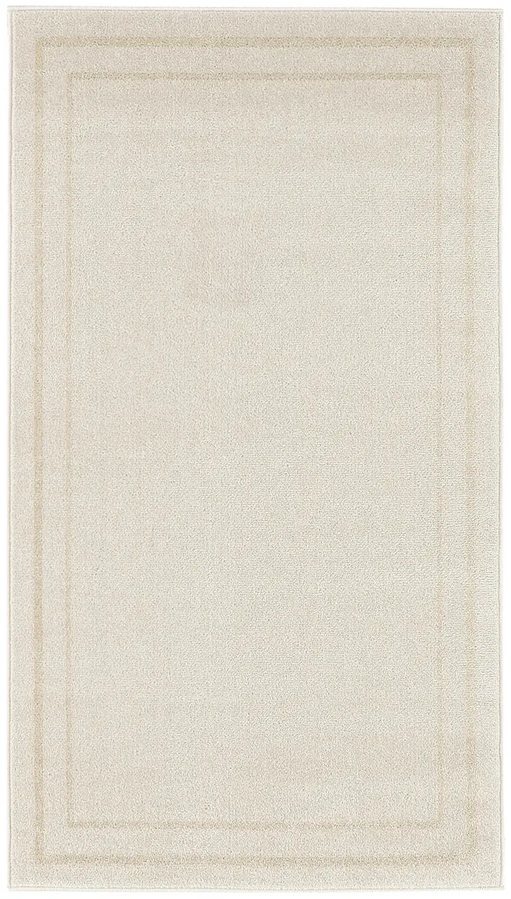 2' X 4' Ivory And Gold Indoor Outdoor Area Rug