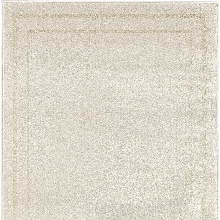 2' X 4' Ivory And Gold Indoor Outdoor Area Rug