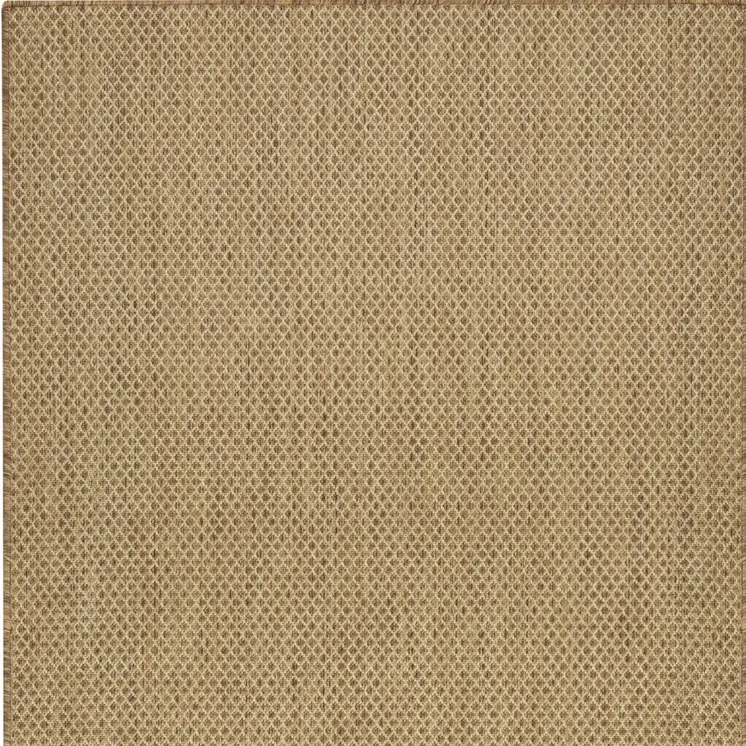 3' X 5' Tan And Brown Geometric Indoor Outdoor Area Rug