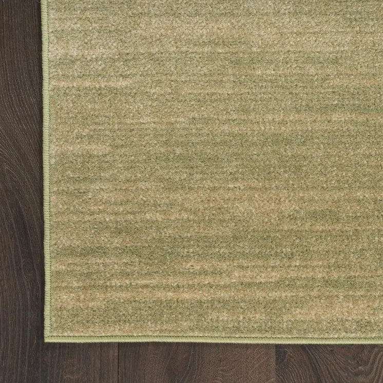 3' X 5' Green And Gold Abstract Indoor Outdoor Area Rug