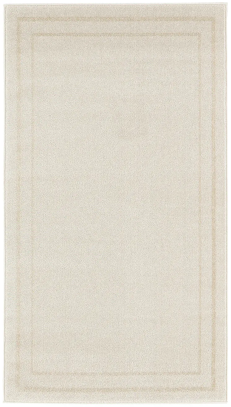 3' X 5' Ivory And Gold Indoor Outdoor Area Rug