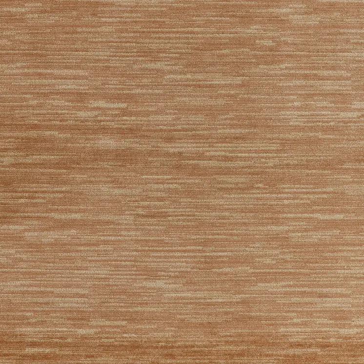 5' Rust And Beige Square Abstract Indoor Outdoor Area Rug