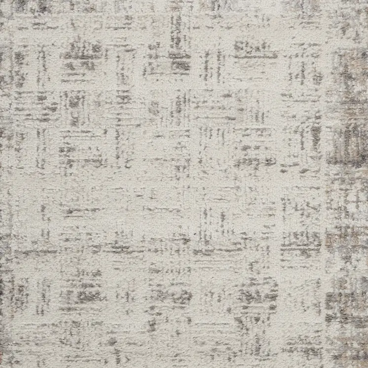 2' X 3' Ivory and Gray Abstract Area Rug