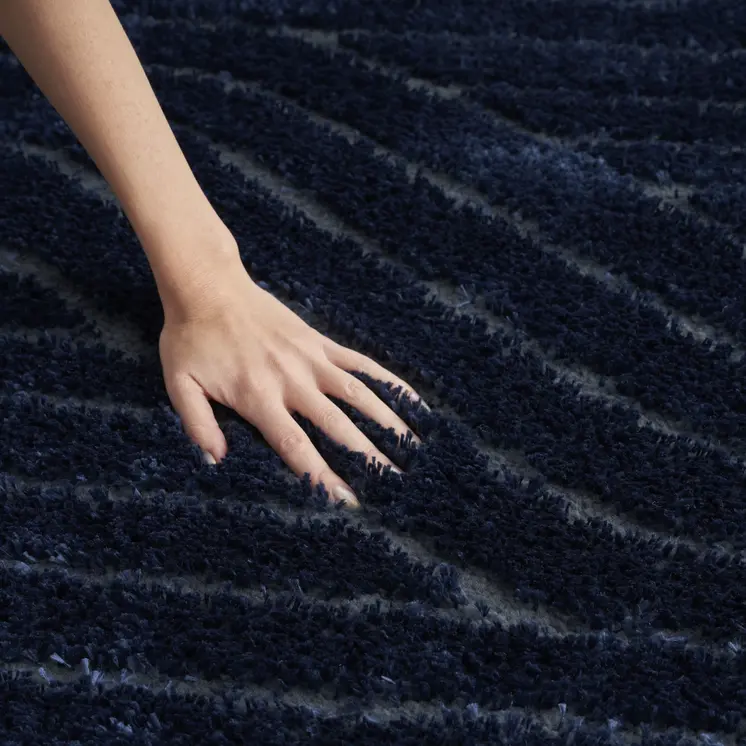 2' X 3' Blue Abstract Power Loom Area Rug