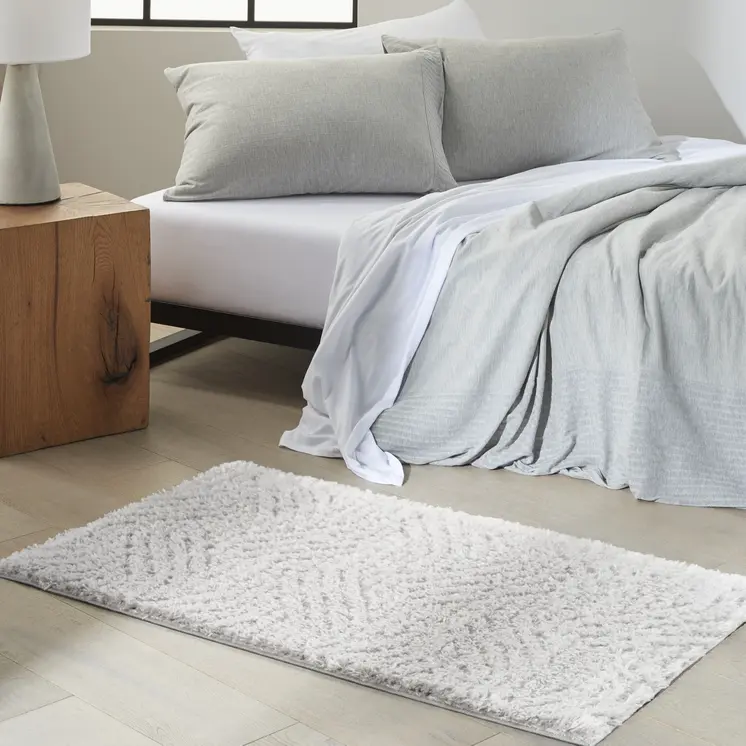 2' X 3' Gray Abstract Power Loom Area Rug