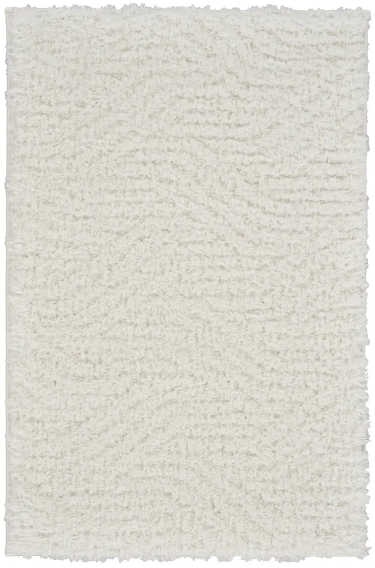 2' X 3' Ivory Abstract Power Loom Area Rug