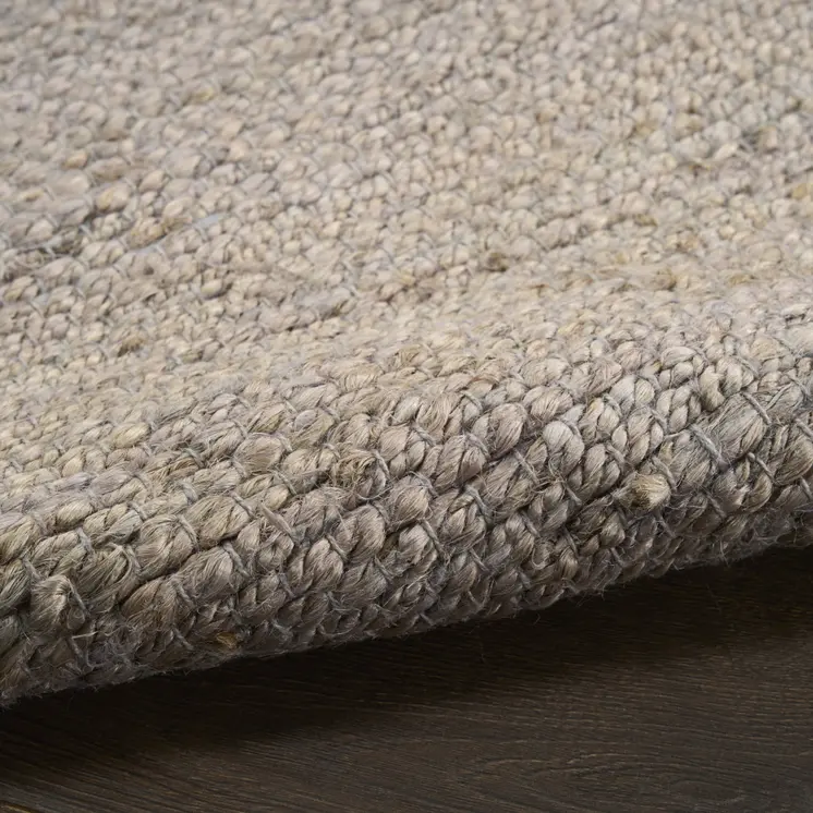 2' X 3' Gray Jute Hand Woven Area Rug