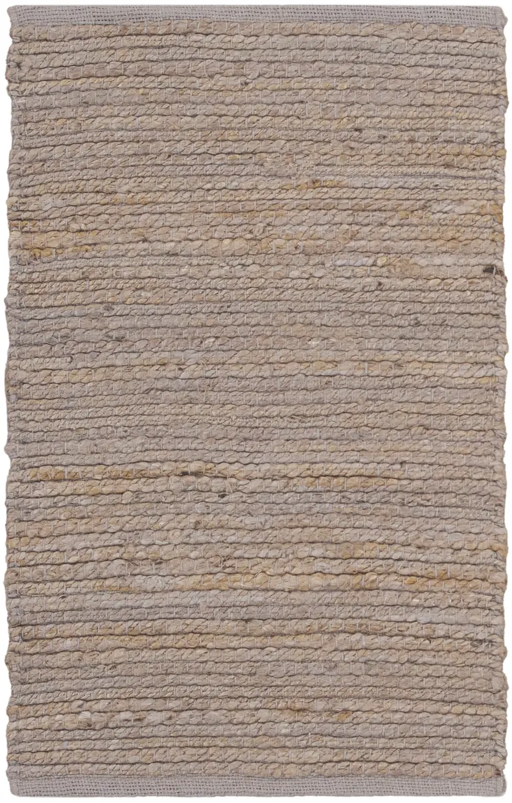 2' X 3' Gray Jute Hand Woven Area Rug