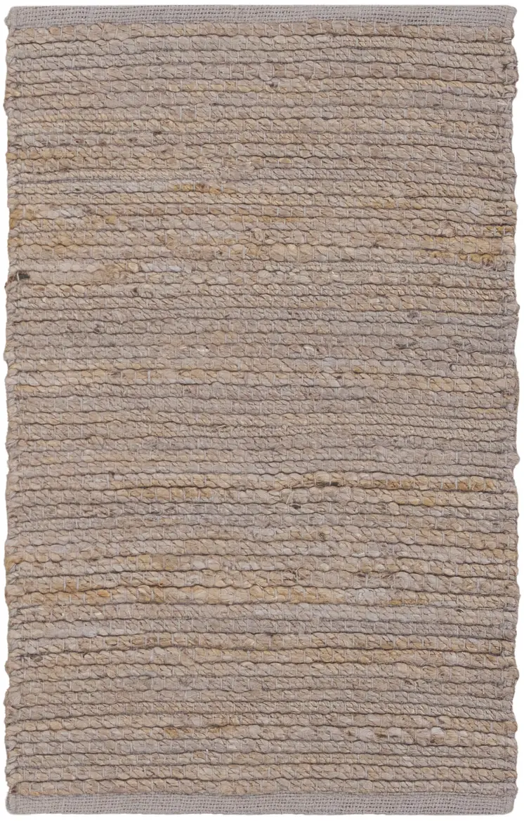 2' X 3' Gray Jute Hand Woven Area Rug