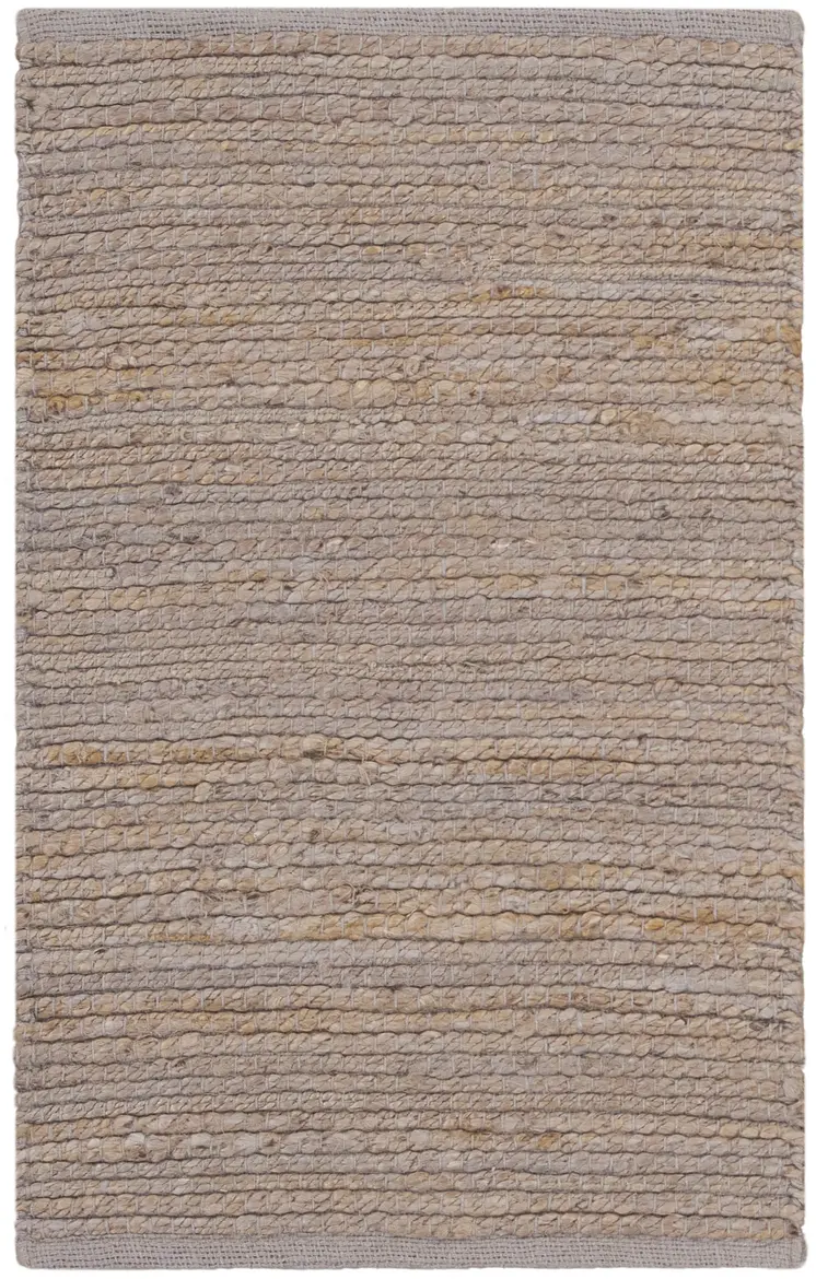 2' X 3' Gray Jute Hand Woven Area Rug