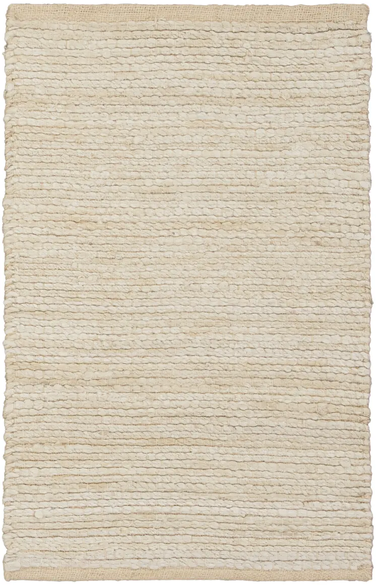 2' X 3' Ivory Jute Hand Woven Area Rug