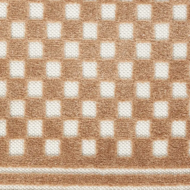 6' Brown Geometric Runner Rug