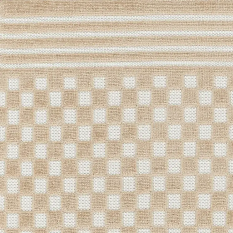 6' Tan Geometric Runner Rug