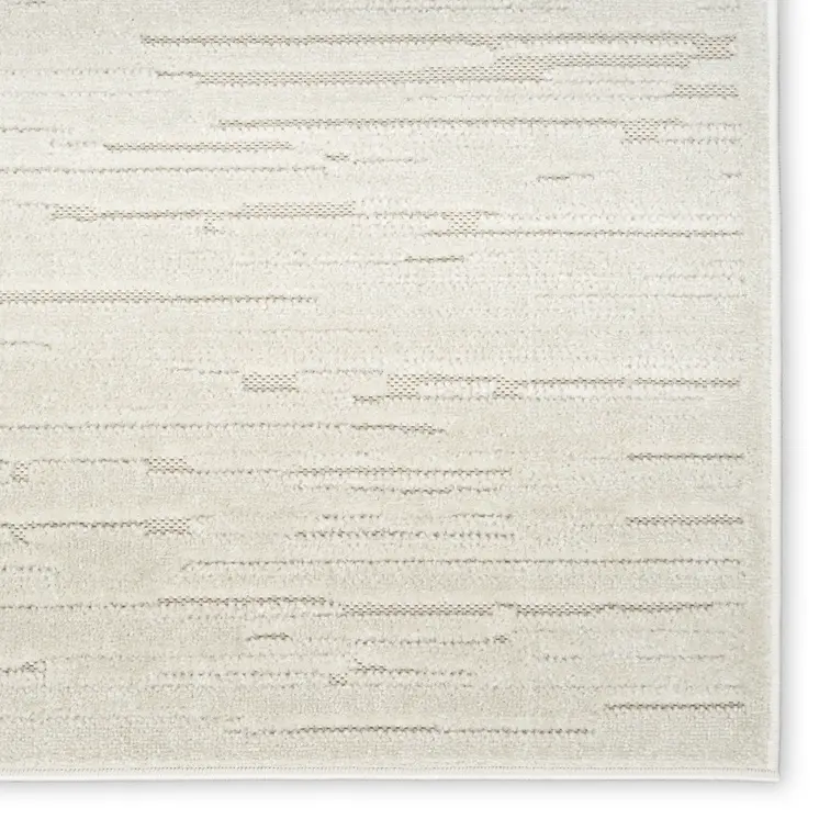 6' Beige Geometric Runner Rug
