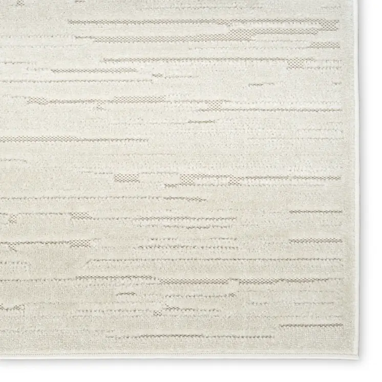 6' Beige Geometric Runner Rug