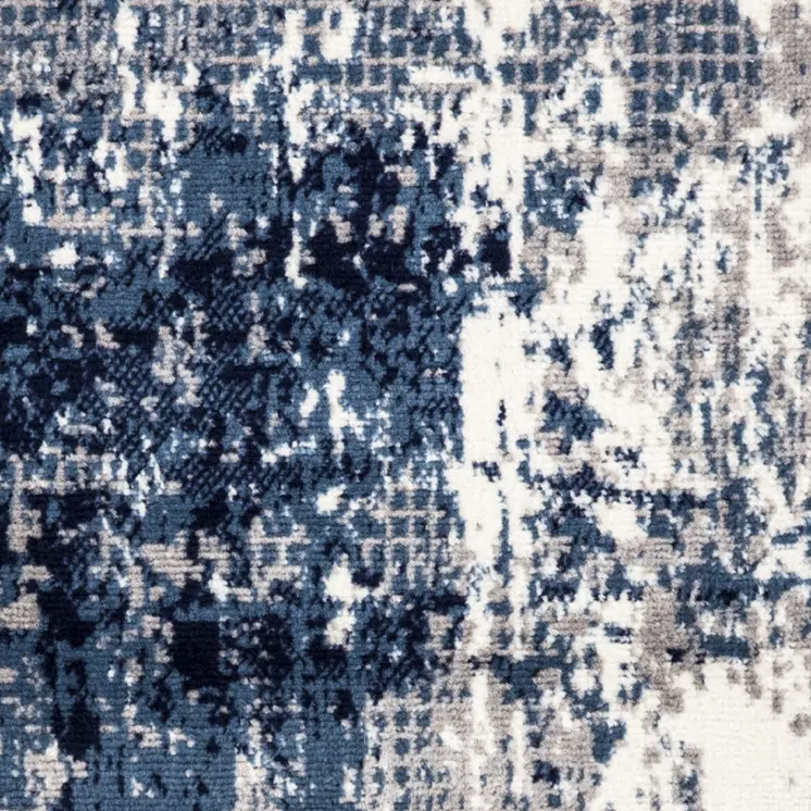 3' X 5' Blue Abstract Power Loom Area Rug