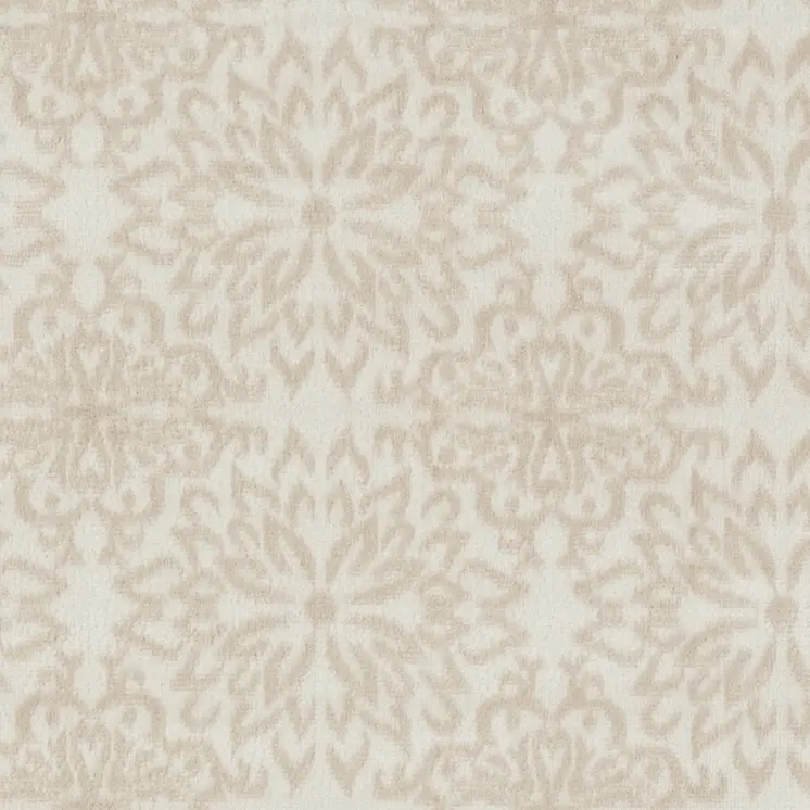 3' X 5' Beige and Ivory Floral Area Rug