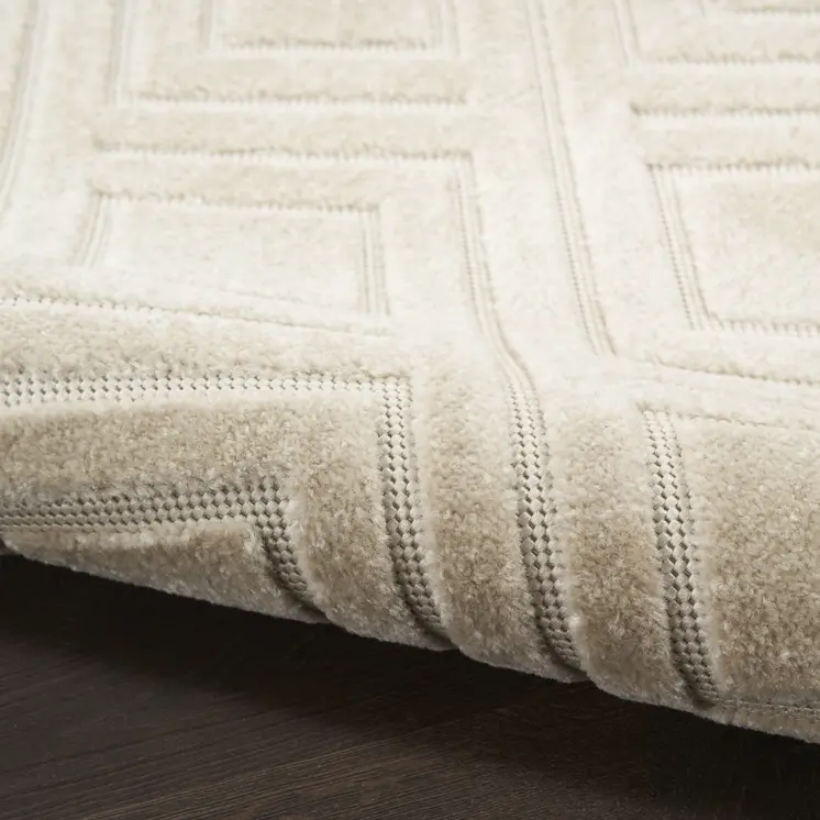 4' X 6' Beige Geometric Area Rug
