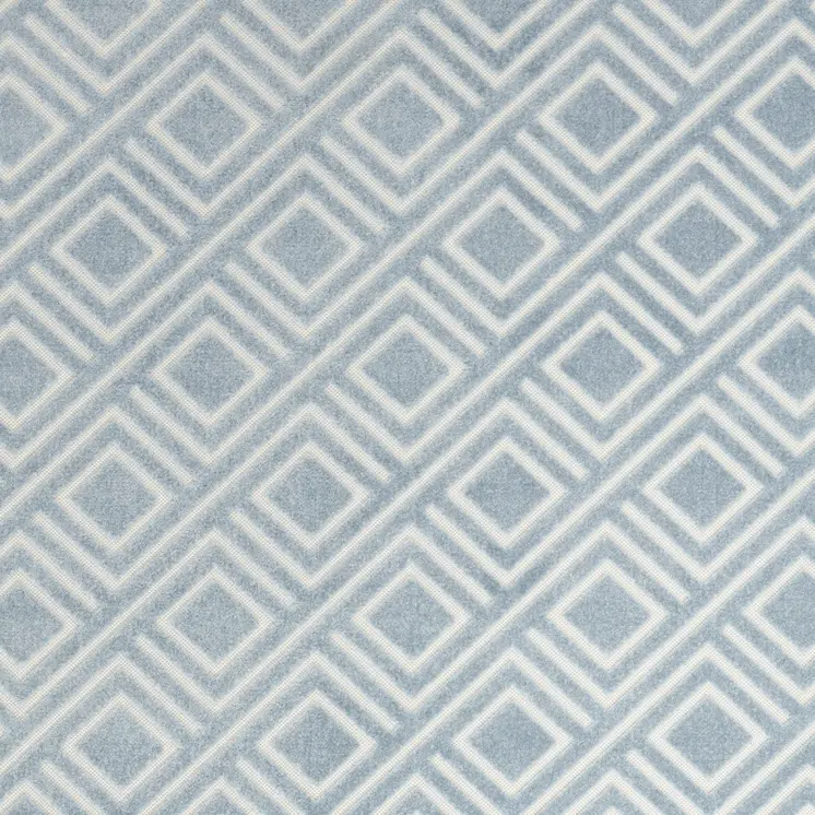 4' X 6' Blue Geometric Area Rug