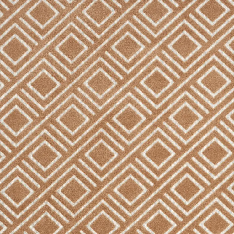 4' X 6' Brown Geometric Area Rug