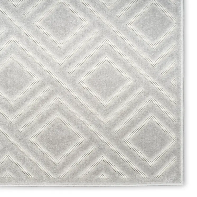 4' X 6' Gray Geometric Area Rug