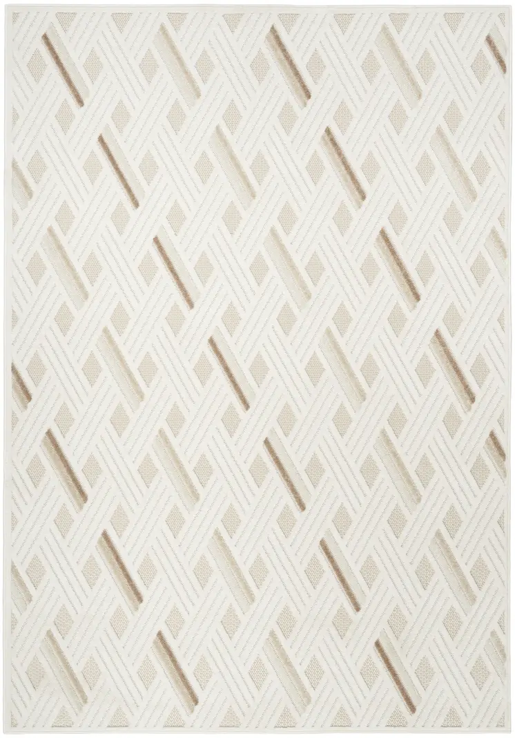 4' X 6' Brown Geometric Area Rug