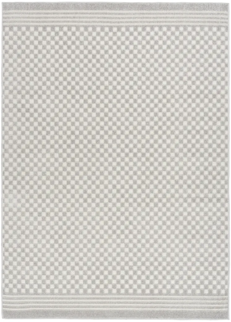 4' X 6' Gray Geometric Area Rug