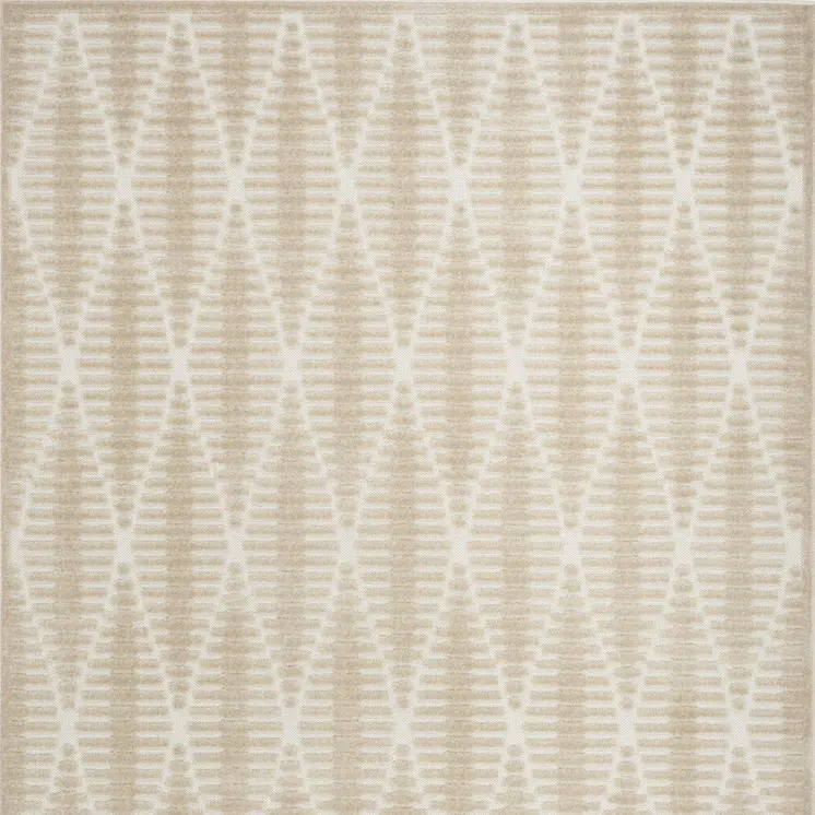 4' X 6' Beige Geometric Area Rug